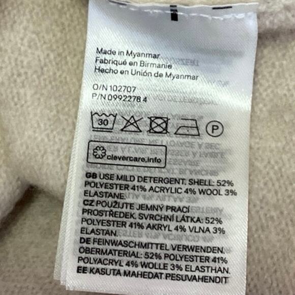 H&M Women's Beige Wool Knit V-Neck Sleeveless Pullover Sweater Vest Tank Top XS - Picture 4 of 4